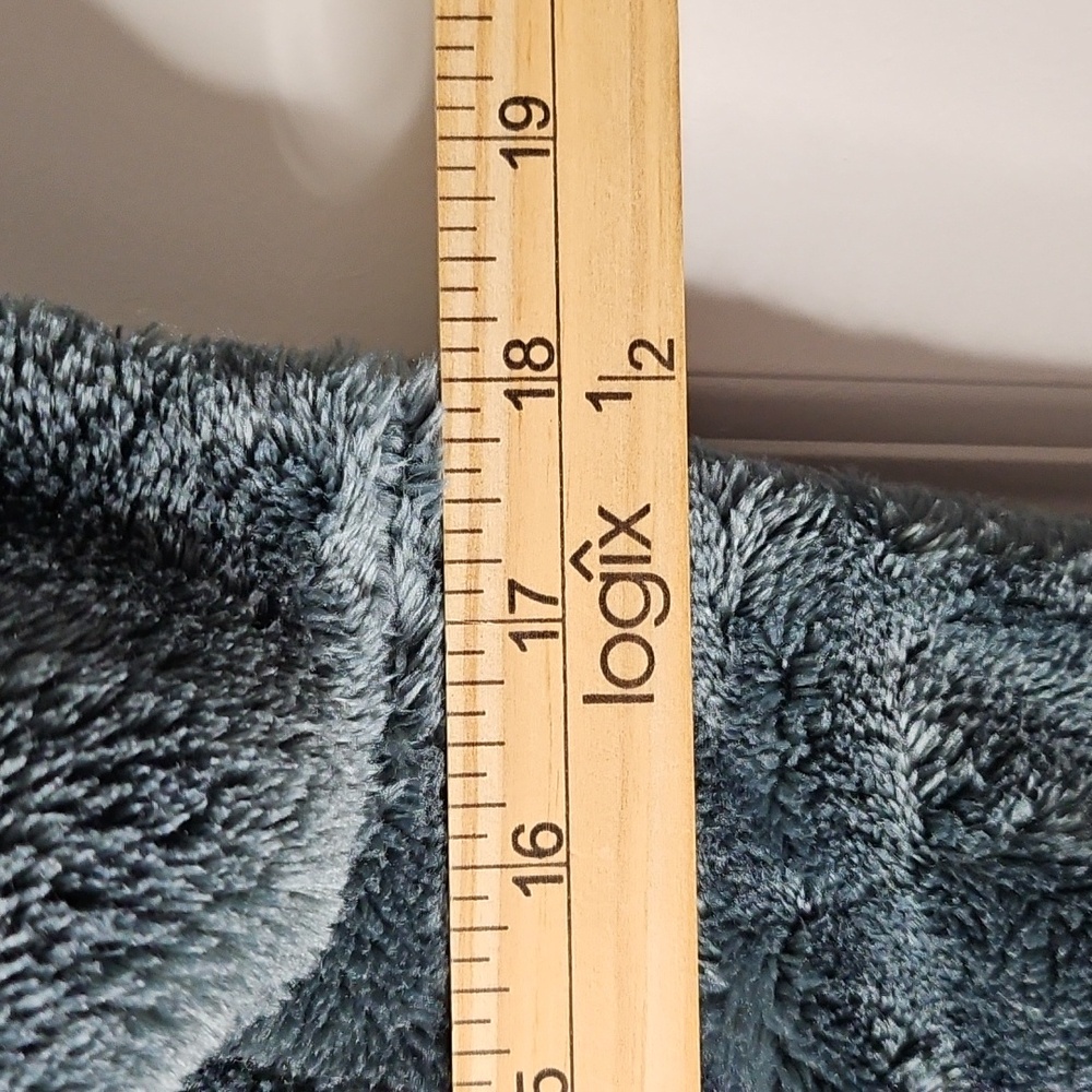 32 Degrees Heat Plush XS Faux Fur Zip Jacket Cozy Hunter Green Soft Stand Collar - Picture 7 of 9